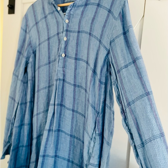 NWT CP Shades Linen Jasmine Plaid Print Tunic - Picture 7 of 7